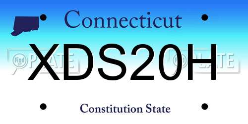XDS20H Connecticut License Plate