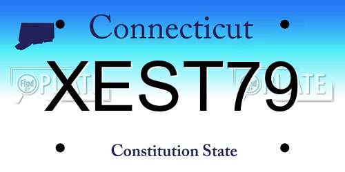 XEST79 Connecticut License Plate