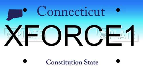 XFORCE1 Connecticut License Plate