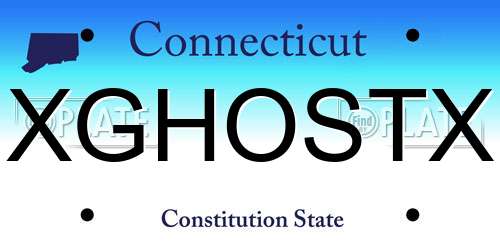 XGHOSTX Connecticut License Plate