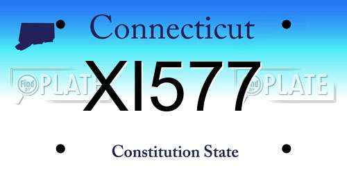 XI577 Connecticut License Plate
