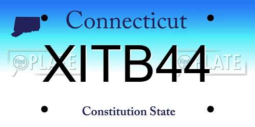 XITB44 Connecticut License Plate