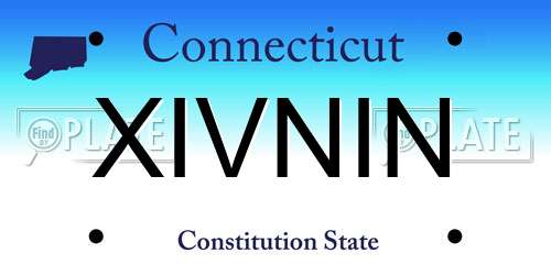 XIVNIN Connecticut License Plate