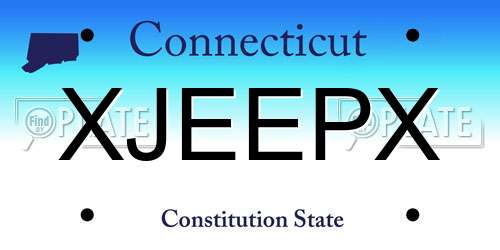 XJEEPX Connecticut License Plate