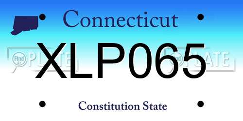 XLP065 Connecticut License Plate