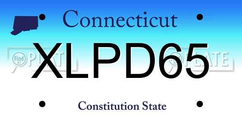 XLPD65 Connecticut License Plate
