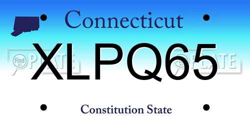 XLPQ65 Connecticut License Plate