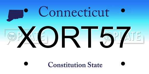 XORT57 Connecticut License Plate