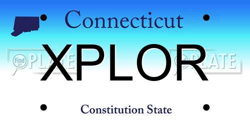 XPLOR Connecticut License Plate