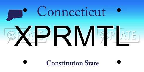 XPRMTL Connecticut License Plate