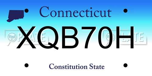 XQB70H Connecticut License Plate