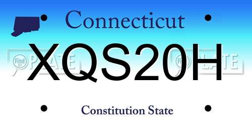XQS20H Connecticut License Plate