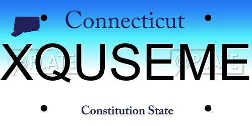 XQUSEME Connecticut License Plate