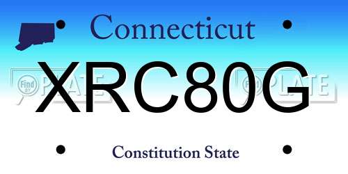 XRC80G Connecticut License Plate