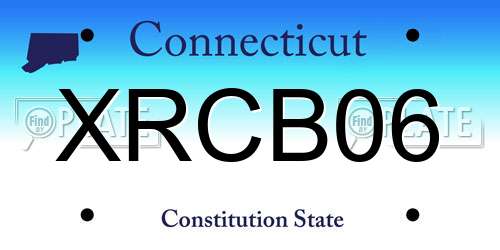 XRCB06 Connecticut License Plate