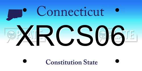 XRCS06 Connecticut License Plate