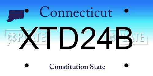 XTD24B Connecticut License Plate