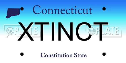 XTINCT Connecticut License Plate