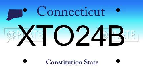 XTO24B Connecticut License Plate