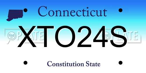 XTO24S Connecticut License Plate