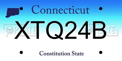 XTQ24B Connecticut License Plate