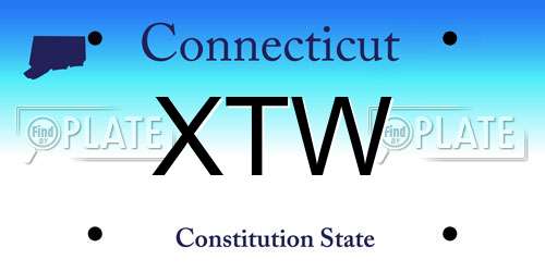 XTW Connecticut License Plate