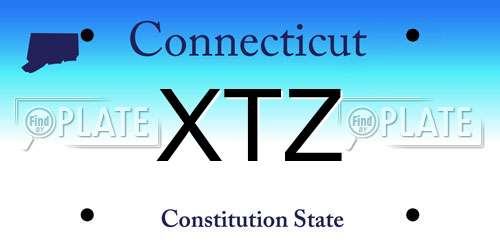 XTZ Connecticut License Plate