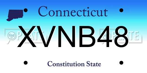 XVNB48 Connecticut License Plate