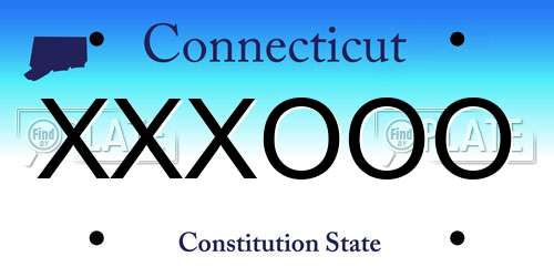 XXXOOO Connecticut License Plate