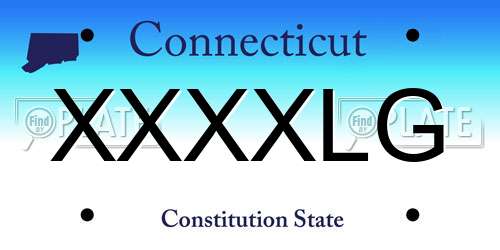 XXXXLG Connecticut License Plate