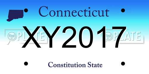 XY2017 Connecticut License Plate