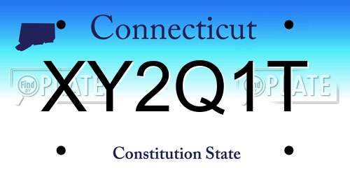 XY2Q1T Connecticut License Plate