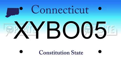 XYBO05 Connecticut License Plate