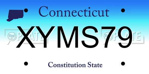 XYMS79 Connecticut License Plate