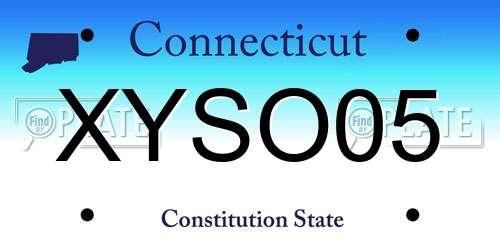 XYSO05 Connecticut License Plate