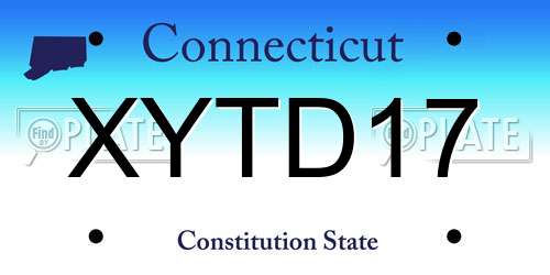 XYTD17 Connecticut License Plate
