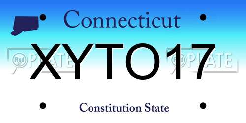 XYTO17 Connecticut License Plate