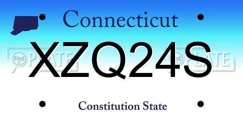 XZQ24S Connecticut License Plate