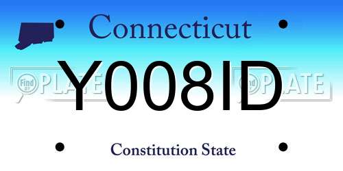 Y008ID Connecticut License Plate
