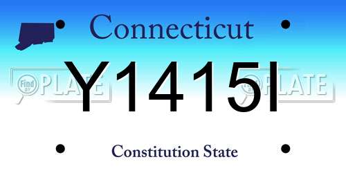 Y1415I Connecticut License Plate