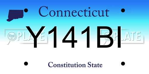 Y141BI Connecticut License Plate