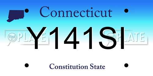 Y141SI Connecticut License Plate