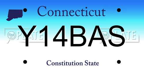 Y14BAS Connecticut License Plate