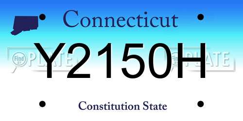 Y2150H Connecticut License Plate