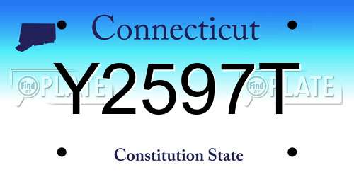 Y2597T Connecticut License Plate