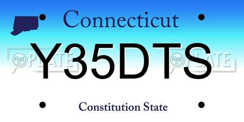 Y35DTS Connecticut License Plate