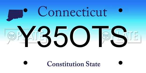 Y35OTS Connecticut License Plate