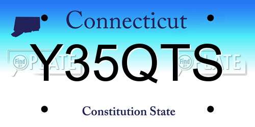 Y35QTS Connecticut License Plate