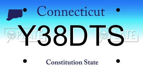 Y38DTS Connecticut License Plate