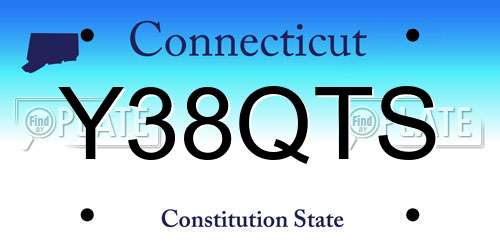 Y38QTS Connecticut License Plate